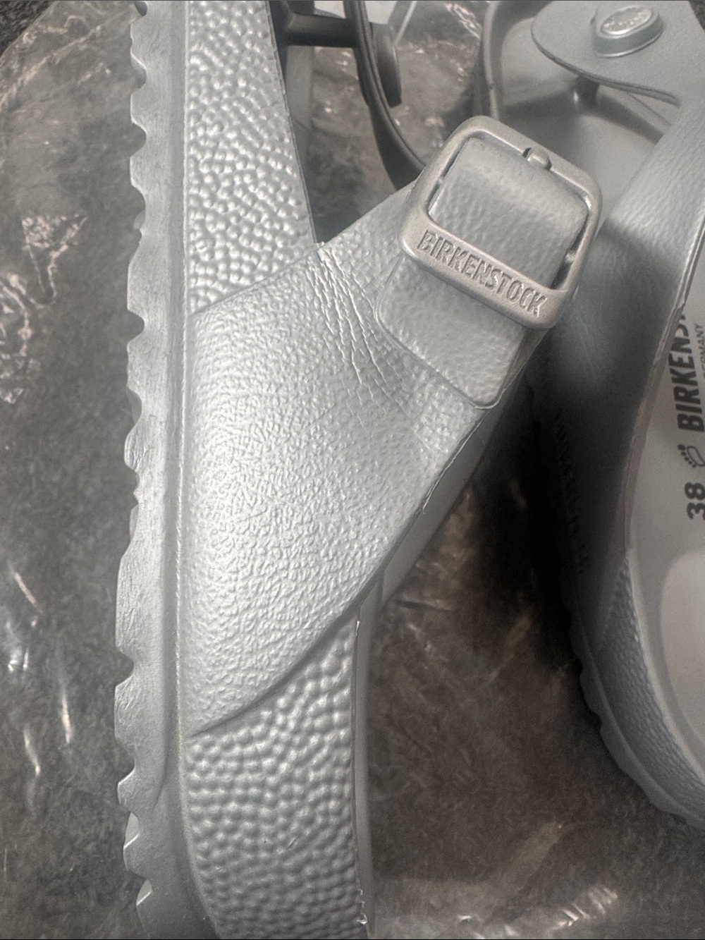 Birkenstock Gizeh EVA Thong Sandals in Silver - Picture 4 of 12